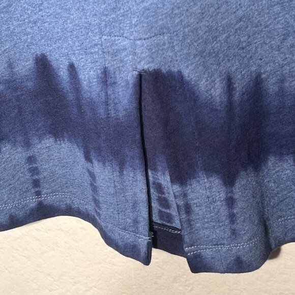 Pure Jill Blue PJ Tie-Dye Sleeveless Midi Leisure Dress XS 100% Cotton Casual - Picture 7 of 11